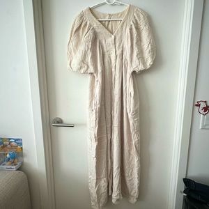 Gelato pique marshmallow gauze maternity dress one size women